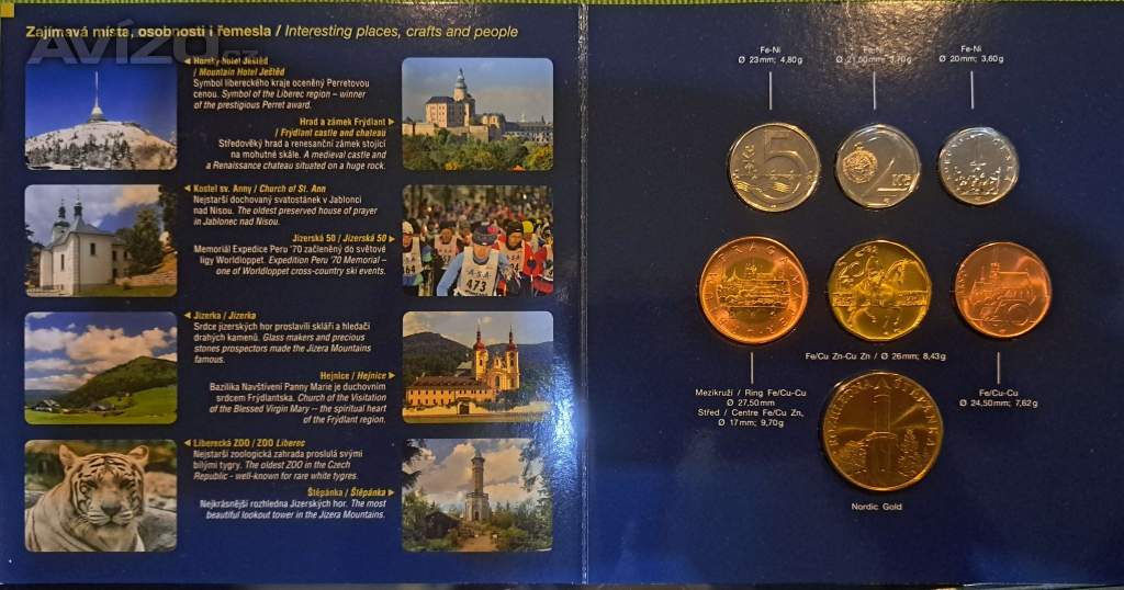 ČR, sada oběžných mincí 2013, Liberecký kraj 
