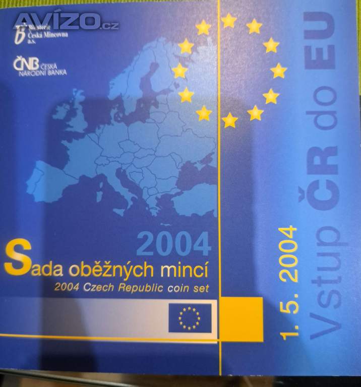 Sada oběžných mincí 2004 vstup ČR fo EU