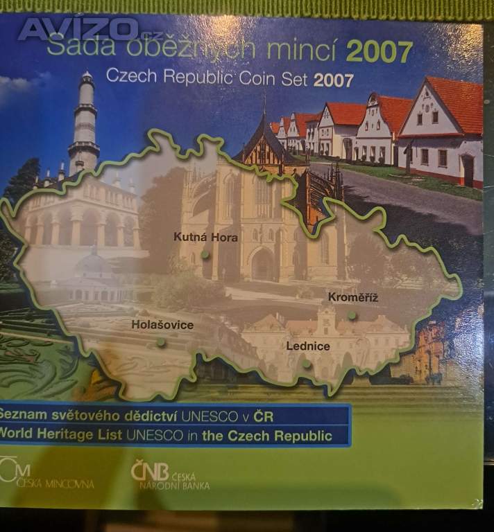 Sada oběžných mincí - Seznam světového dědictví UNESCO v ČR 2007