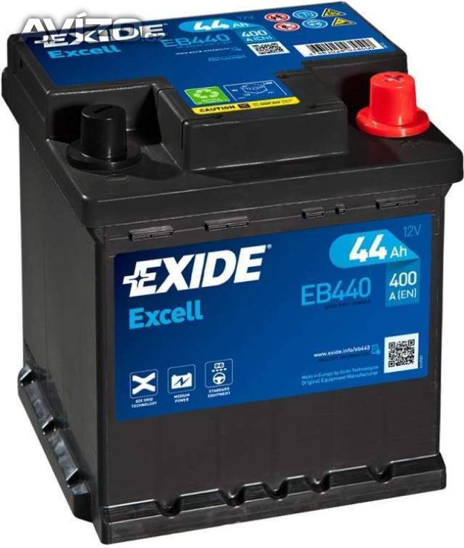 Autobaterie Exide Excell EB440 44Ah 400A