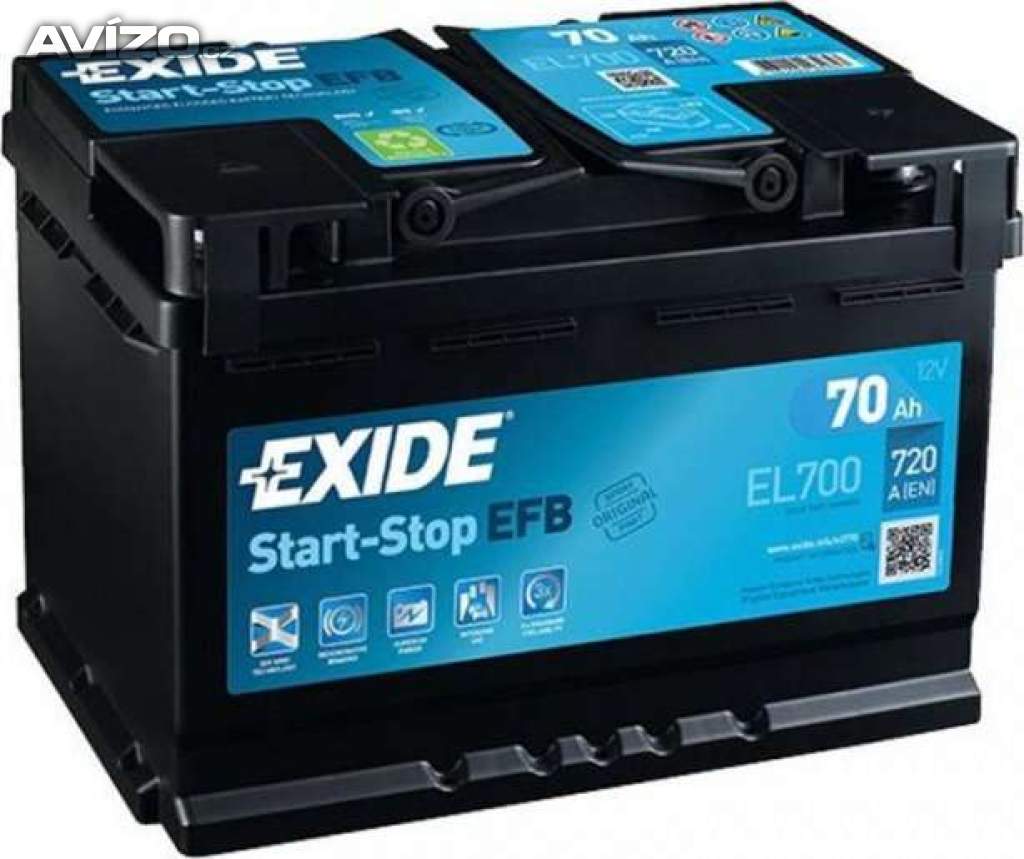 Autobaterie Exide EL700 EFB 70Ah 760A