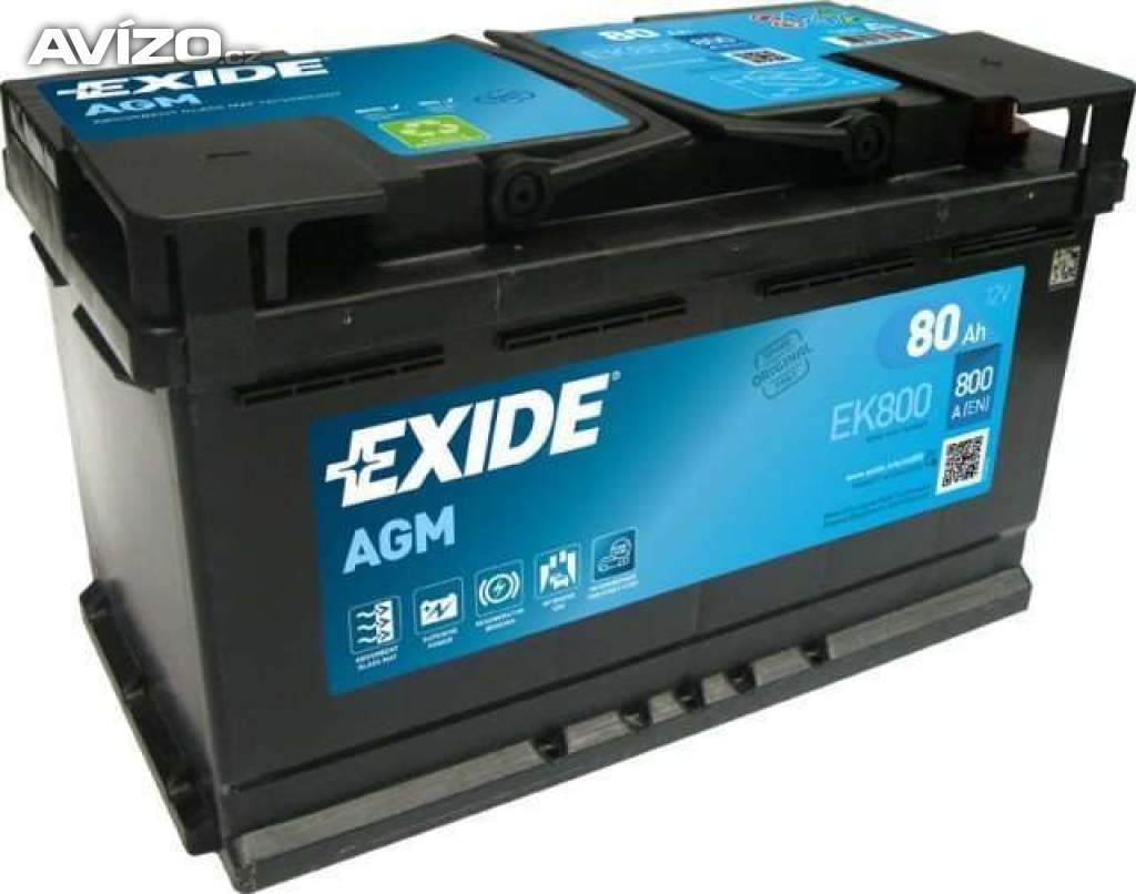 Autobaterie Exide EK800 AGM 80Ah 800A