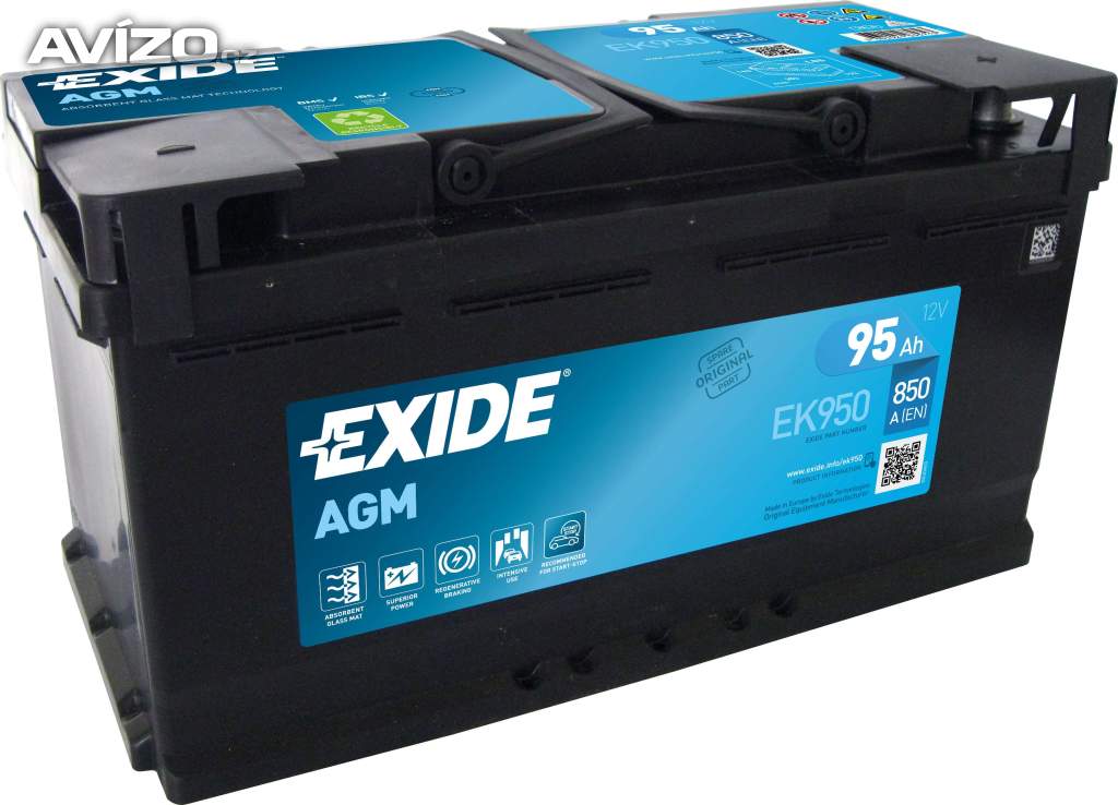 Autobaterie Exide EK950 AGM 95Ah 850A