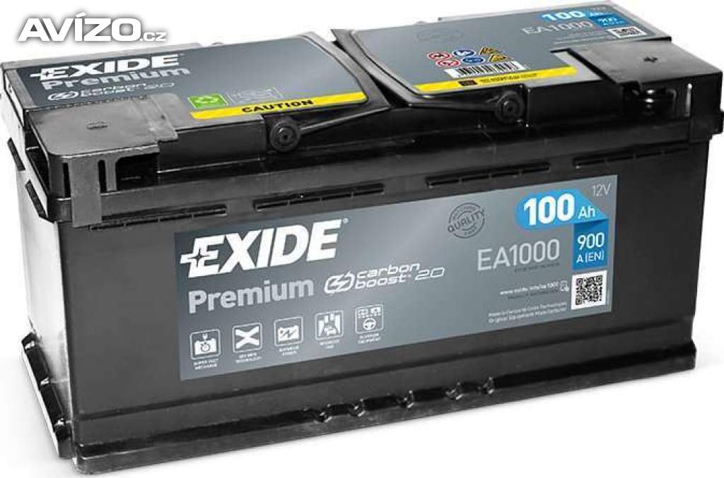 Autobaterie Exide Premium EA1000 100Ah 900A