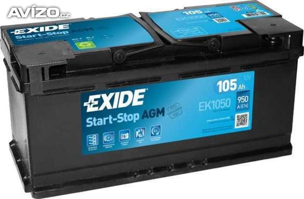 Autobaterie Exide EK1050 AGM 105Ah 950A