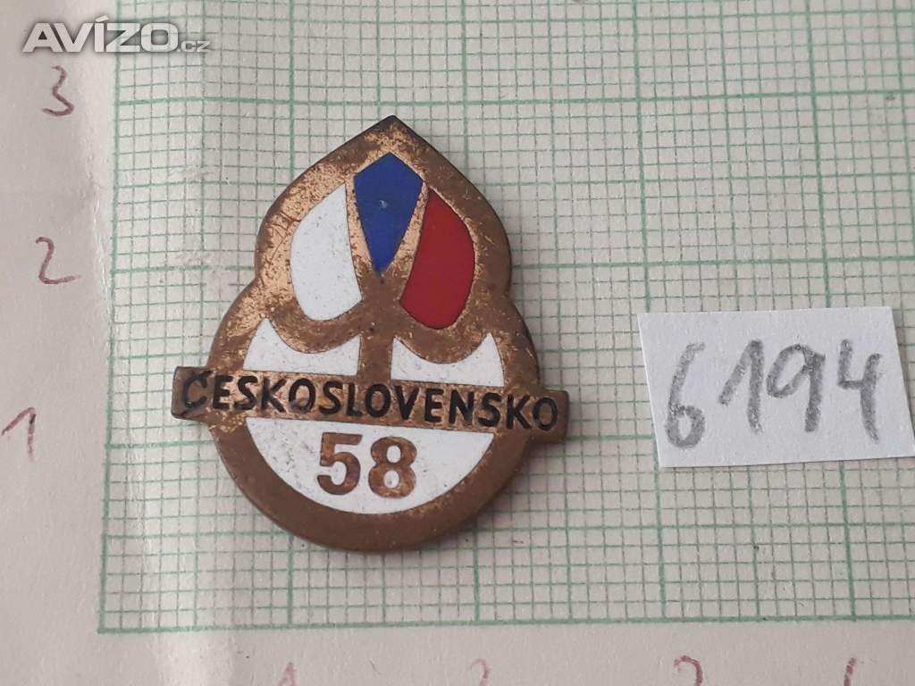 Československo 58 - starý odznáček 