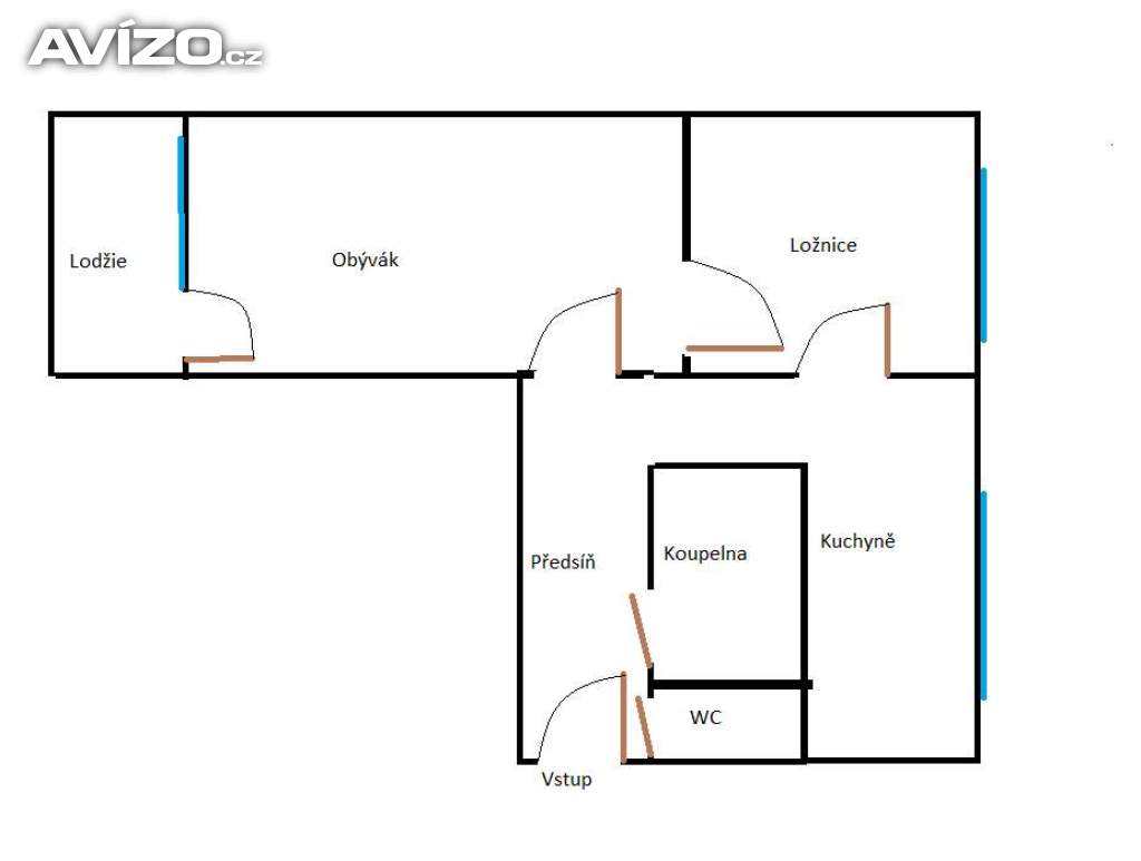 Prodám družstevní byt 2+1 53m2 s lodžií