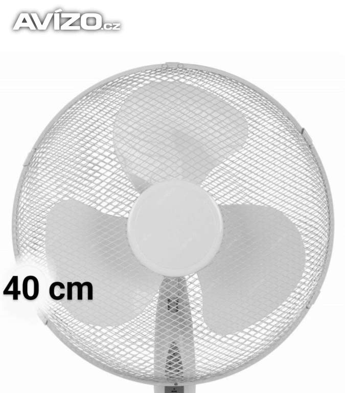 Stojanový VENTILÁTOR.  NOVÝ ! DÁLKOVÉ OVLÁDÁNÍ ! Průměr 40 cm