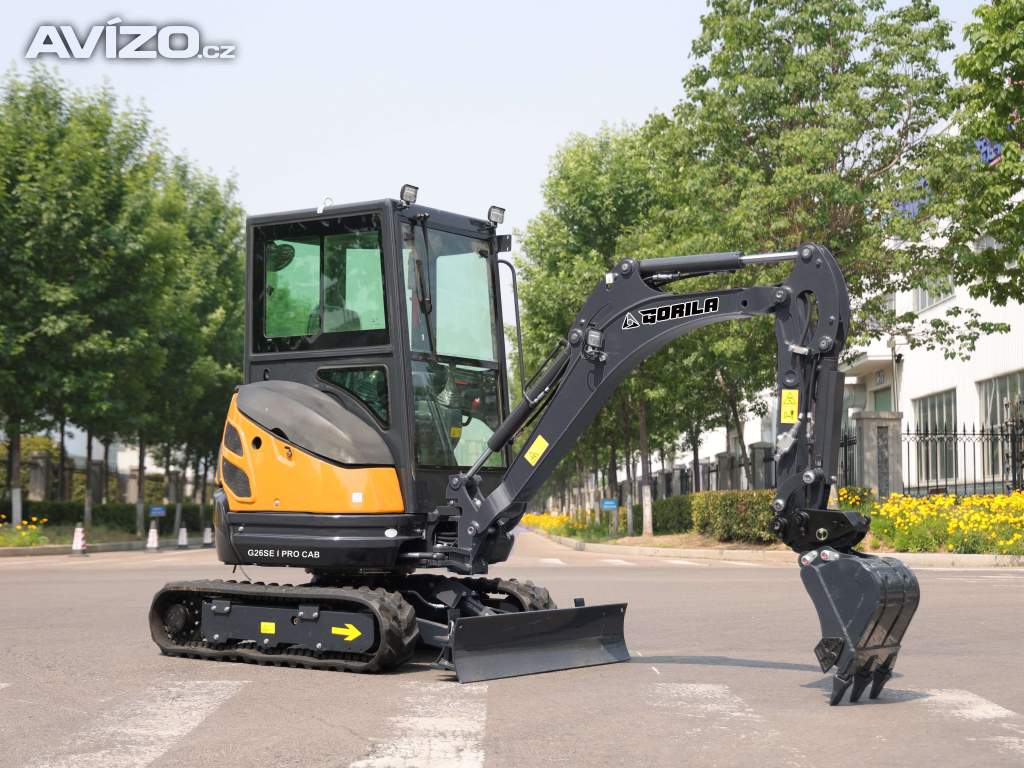 Minibagr Gorila G26SE l PRO CAB AKCE KUBOTA 