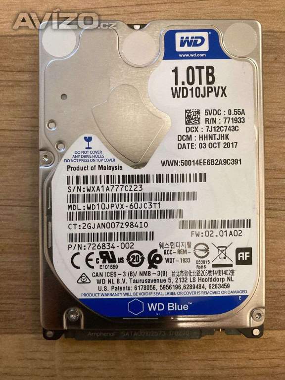 1 TB 2,5 HDD Western Digital WD10JPVX