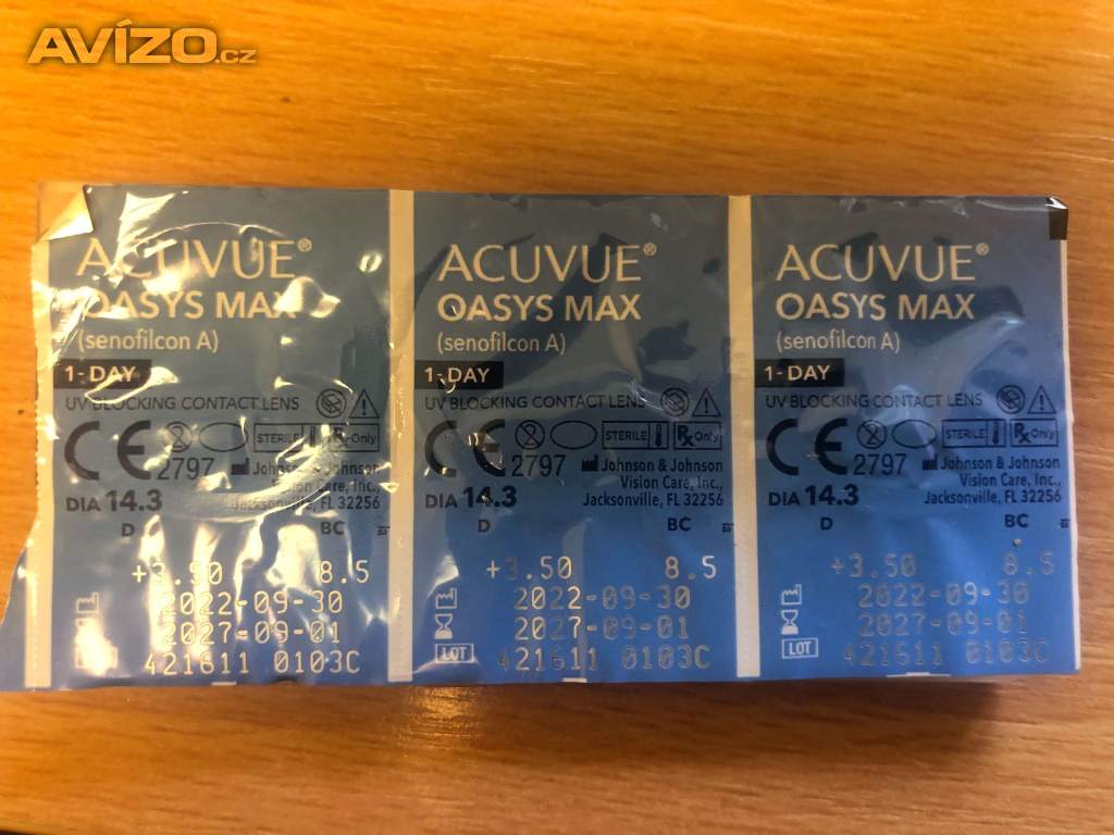 Kontaktní čočky Acuvue Oasys Max + 3,50