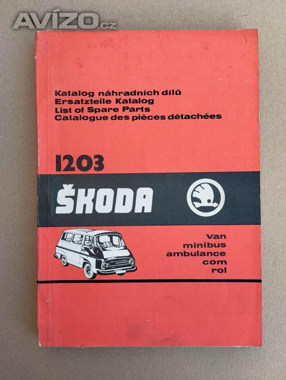 Katalog náhradních dílu, seznam ND na Škoda 1203