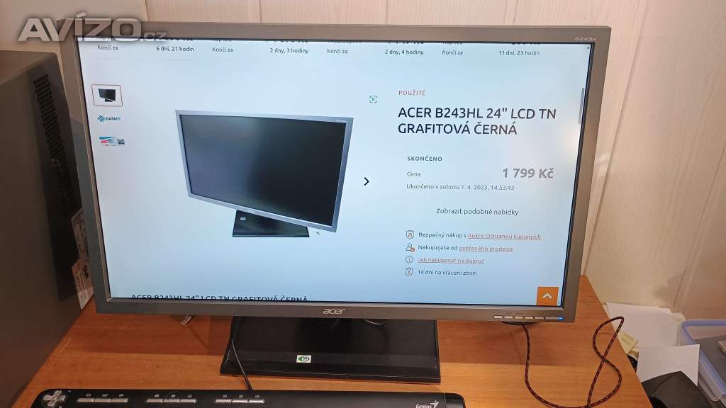 LCD#56 monitor 24 Acer B243H, FullHD, PIVOT