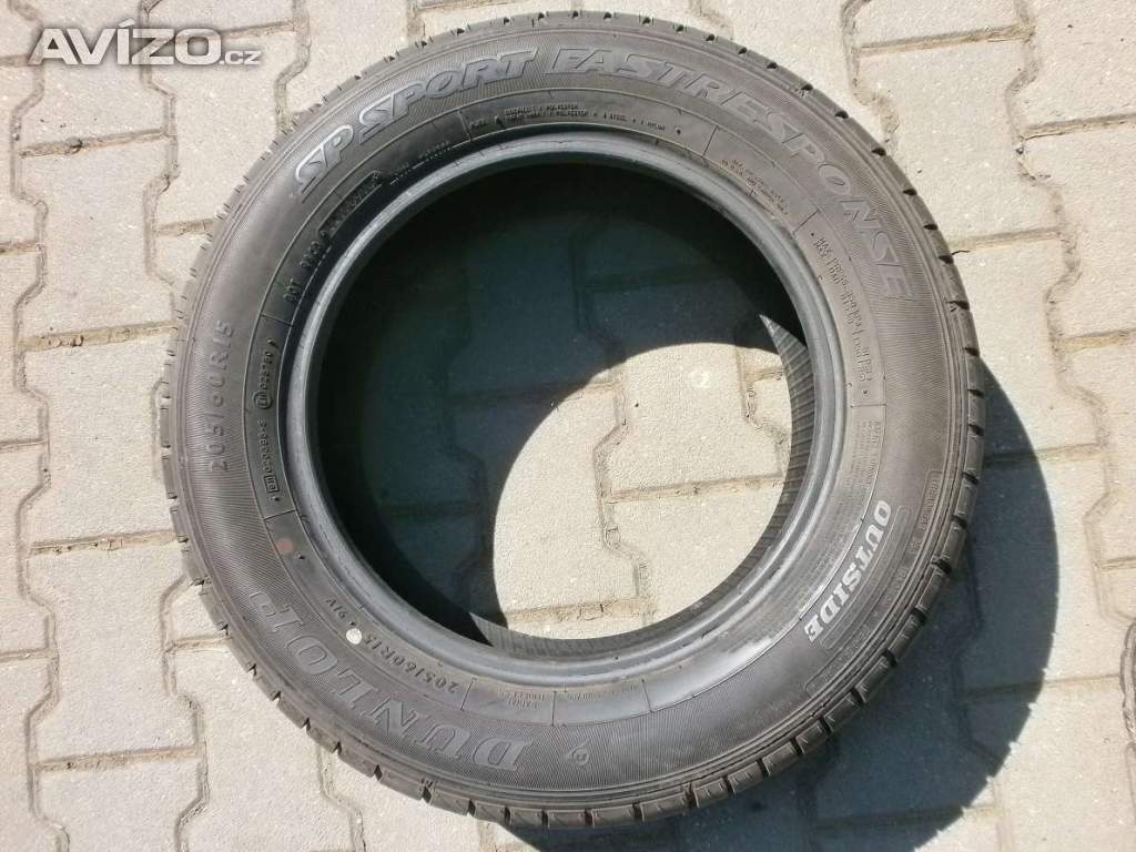 1xLetní guma DUNLOP SP SPORT FASTRESPONSE  205/60 R15  1x 7MM