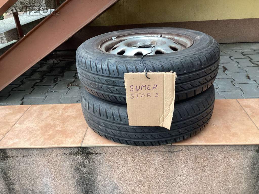 Prodám 2ks letních pneumatik Sumer Star 165/70  R13 na disku