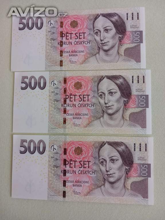 Bankovky 500 Kč, K07, r. 2009,  UNC. 