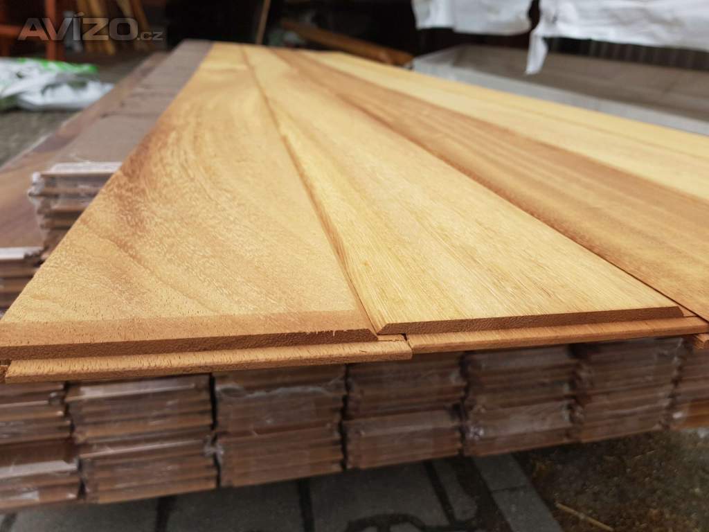 Dřevěná fasádní deska Iroko KL. Fas KD 15x145mm Fázový profil (C)