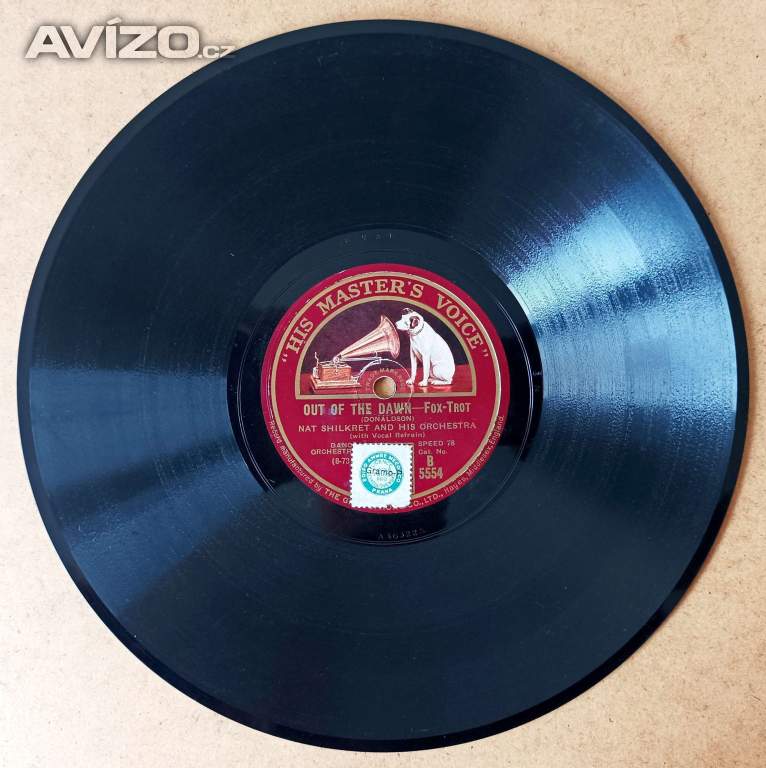 Gramodeska His Masters Voice z roku 1928 - top