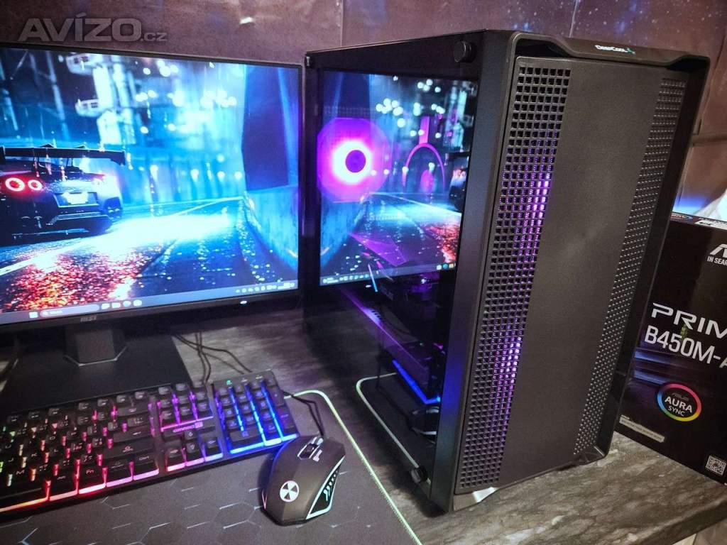 Herní PC AMD Ryzen 5 2600, GTX1660 SUPER, 16GB, SSD, WIFI+BT, ARGB, NOVÉ/ZÁRUKA