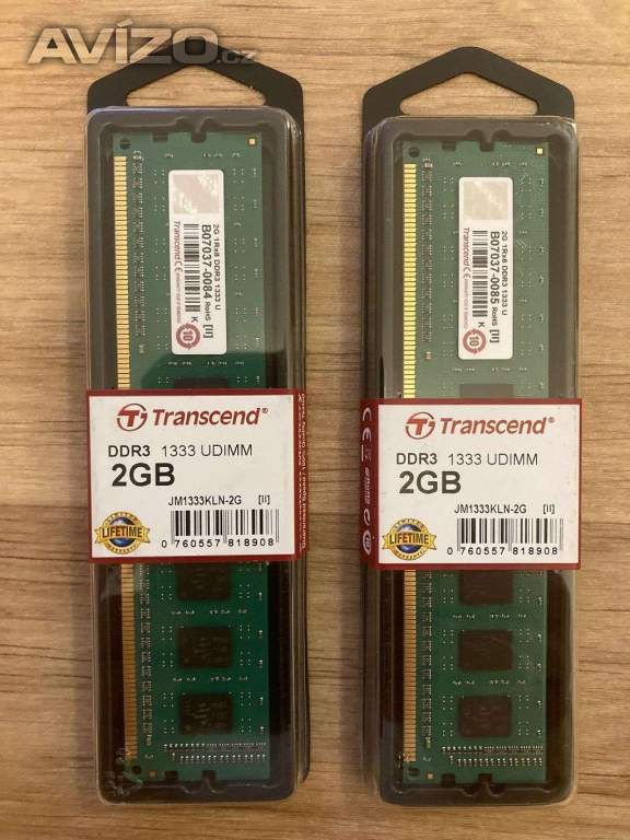 4 GB RAM DDR3 Transcend JM1333KLN-2G (2 x 2 GB)