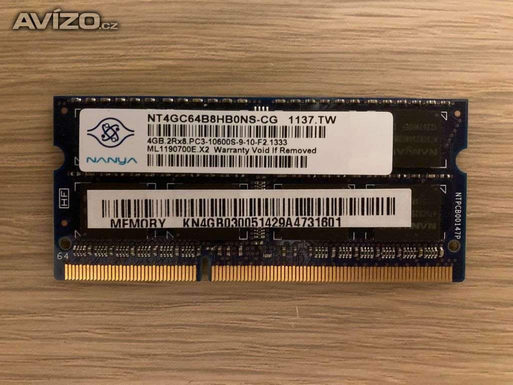 4 GB RAM DDR3 Nanya SO-DIMM 204-Pin NT4GC64B8HB0NS-CG