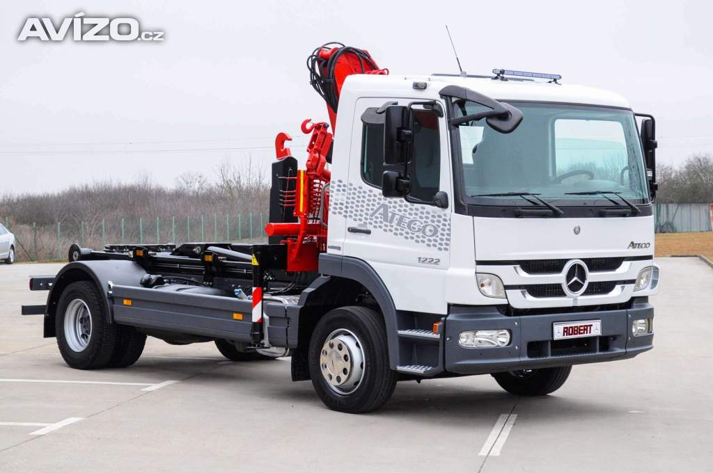 MERCEDES ATEGO 1222 NOVÝ HÁKOVÝ NOSIČ KONTEJNERŮ HYDR. RUKA EURO 5