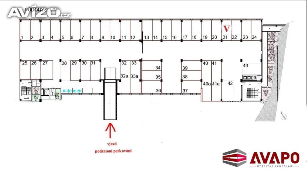 Pronájem garážového parkovacího místa ul. Provaznická, Opava