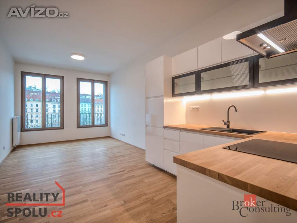 Pronájem byty 1+kk, 33 m2 - Praha - Smíchov