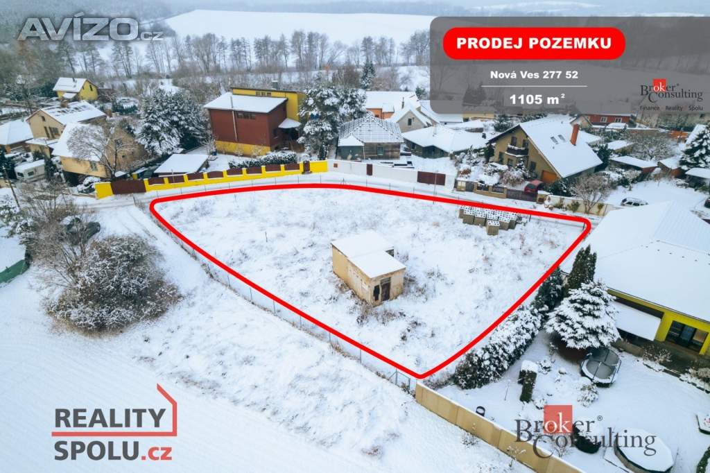 Prodej pozemky pro bydlení, 1 105 m2 - Nová Ves