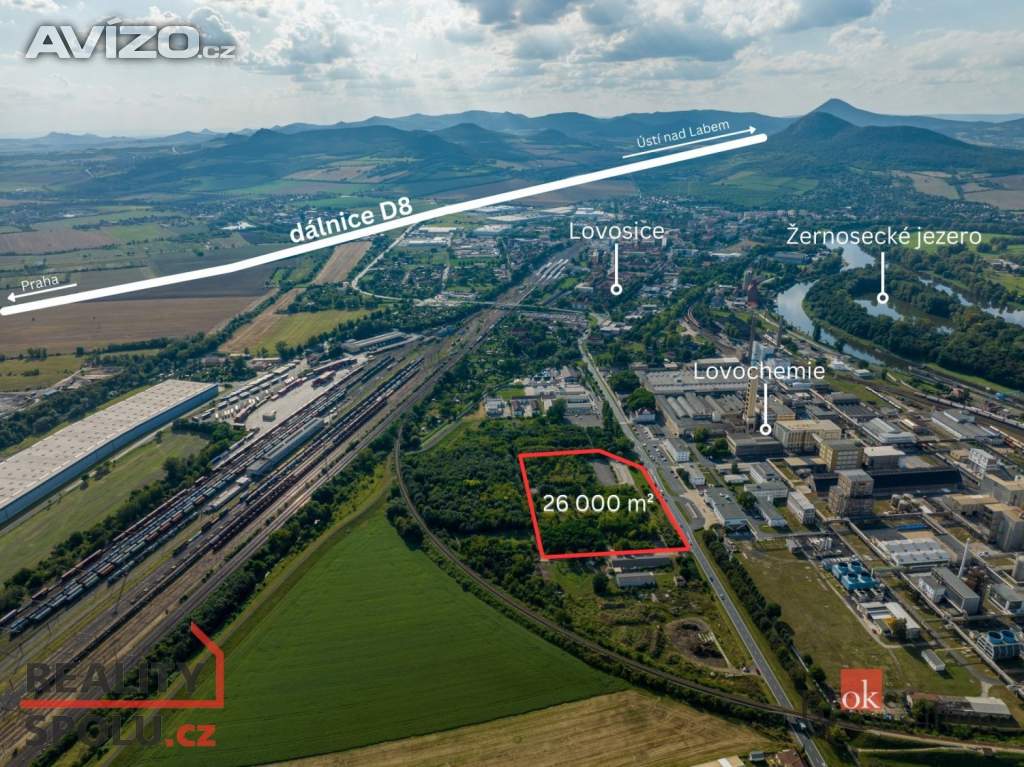 Prodej pozemky pro komerční výstavbu, 26 370 m2 - Lovosice