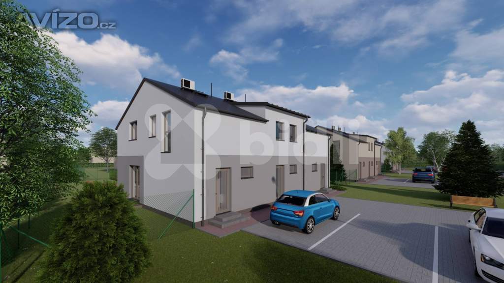 Mezonet, krajní bytová jednotka 3+KK, 86 m2, zahrada 181 m2