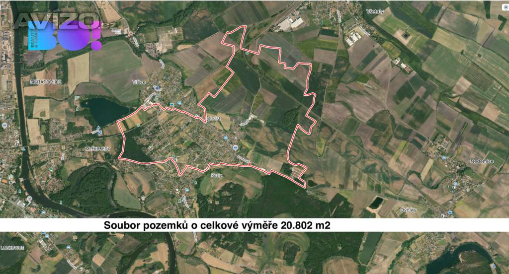 Prodej louky, 20802 m², Chrást u Tišic