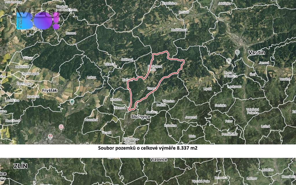 Prodej pole, 8337m², Trnava u Zlína