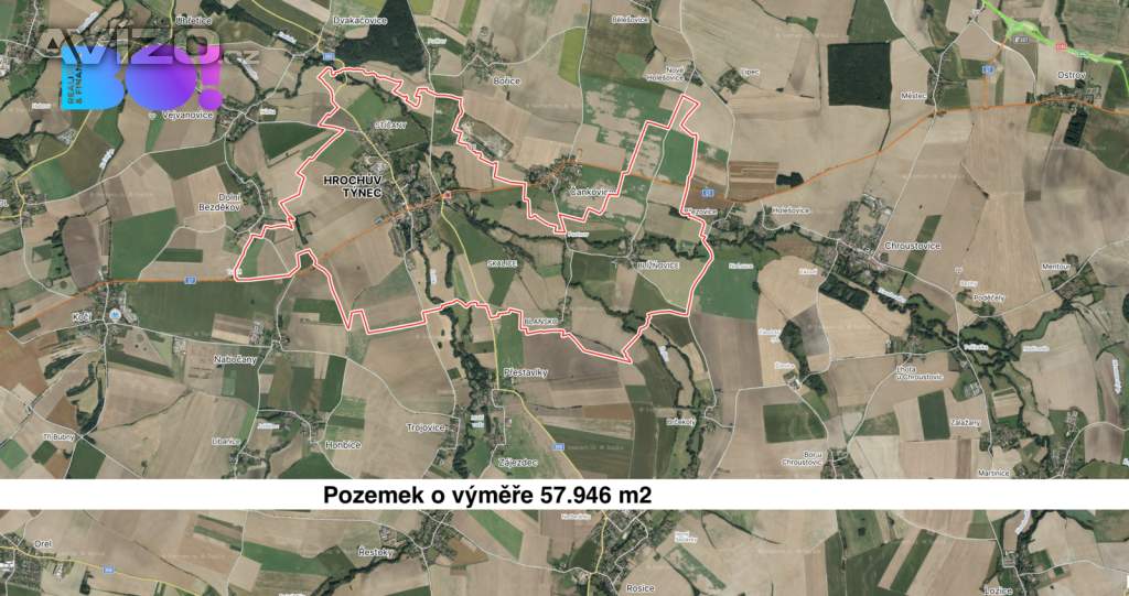 Prodej pole, 57946 m², Hrochův Týnec