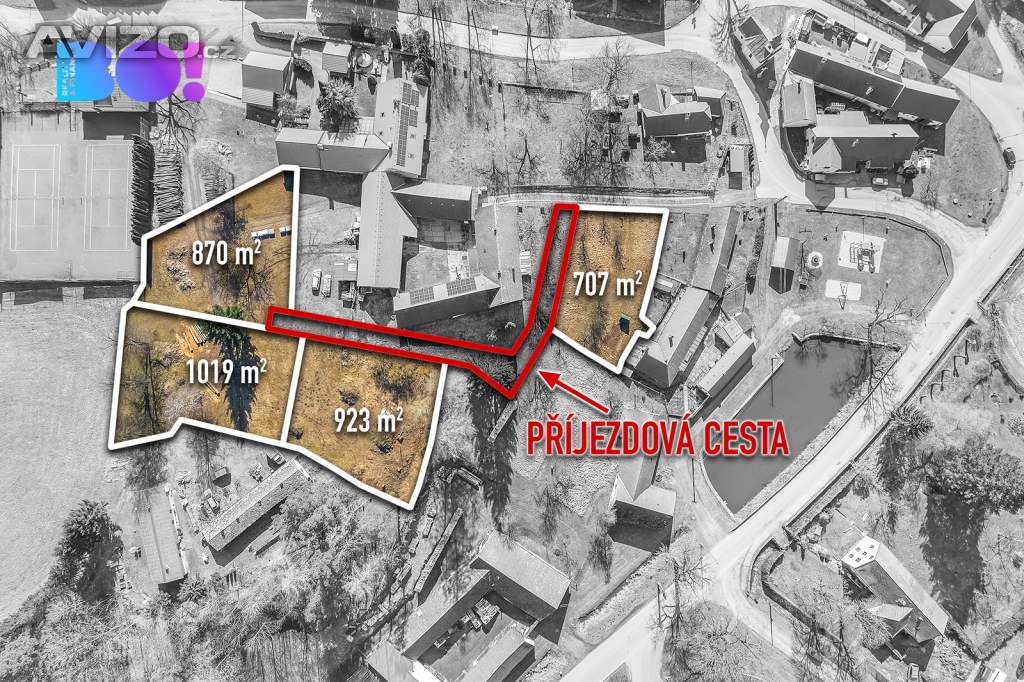 Prodej stavebního pozemku 870 m², Děbolín, Jindřichův Hradec