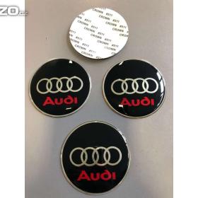 Fotka k inzerátu Středové pokličky / samolepky kola AUDI + logo 64mm / 15840437