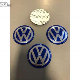 65mm Středové pokličky / samolepky alu kol VW Modré / 15840512