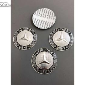 Středové pokličky / samolepky alu kola Mercedes černé 64 mm / 15842891