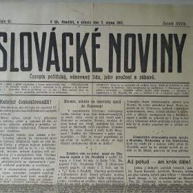  Slovácké noviny 5. 8. 1911 -  Uherské Hradiště  / 19207742