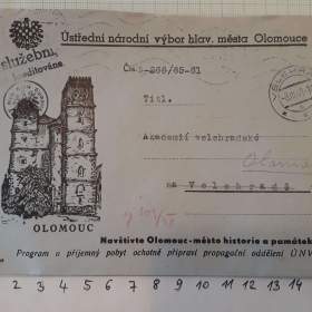 Ústřední národní výbor hlav. města Olomouce -  obálka 1948  / 19312296