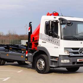 MERCEDES ATEGO 1518 HÁKOVÝ NOSIČ KONTEJNERŮ + HYDR. RUKA EU5 / 19340226