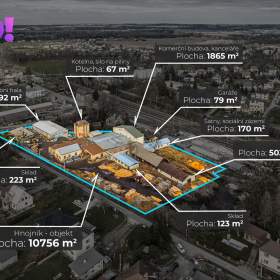 Prodej komerční budovy s výrobními halami a rozsáhlým pozemkem 10 756 m², Hnojník / 18927757